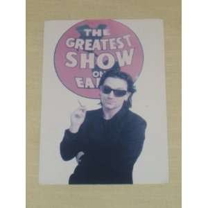 The Greatest Show On Earth   Bono U2   4x6 Inch Post Cards 