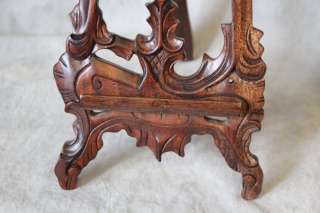 L17 ANTIQUE HEAVILY CARVED ORNATE LATE VICTORIAN EASEL 21 INCHES 