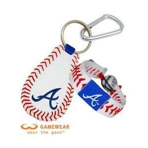  GameWear Atlanta Braves Keychain & Bracelet Combo Sports 