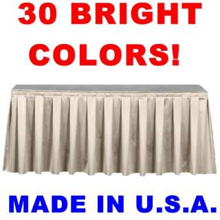 21 FOOT BOX PLEAT TABLE SKIRTING SKIRTS & *FREE* CLIPS  