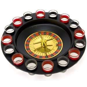 16 Shot Roulette Drinking Game with Two Metal Balls 