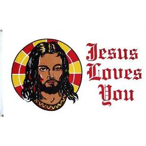  Jesus Loves You Flag   3 foot by 5 foot Polyester (NEW 