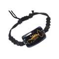 Gothic Real Bug Synthetic Amber Scorpion Bracelet  