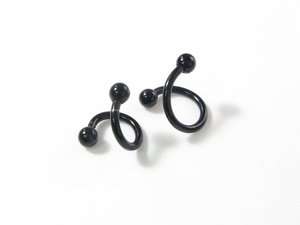 2pc 18g Steel Spiral Barbell Nose Lip Ear Ring 0pP  
