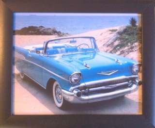 Framed 57 Chevy Turquoise Vintage Car Posters  