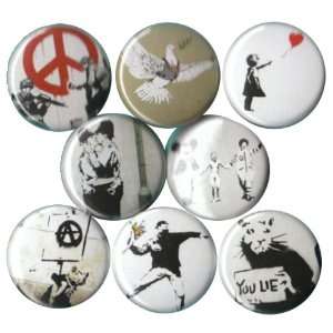  Banksy Buttons Pins Badges 