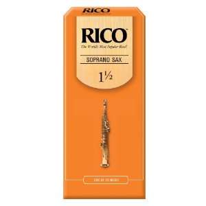  Rico Soprano Sax Reeds, Strength 1.5, 25 pack Musical 