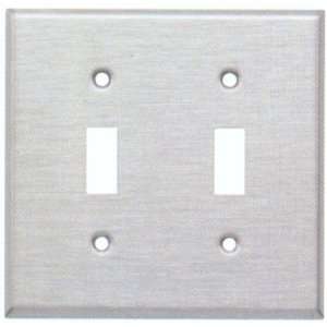 com Stainless Steel Metal Wall Plates 2 Gang Toggle Switch Stainless 