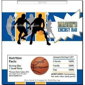   State Warriors Colored Basketball Candy Bar Wrapper