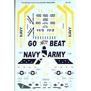   18 E Hornet VX 9 Go Navy Beat Army (1/48 decals) Toys & Games