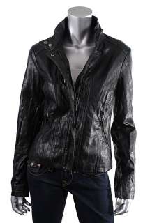 Collezione Black Faux Leather Womens Jacket Sz M, L, XL  