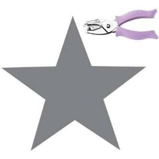   , Two Inch Reach Hole Punch, 1/4 Inch Star Shaped Hole, Chrome/Purple