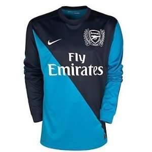 Arsenal Boys Long Sleeved Away Football Shirt 2011 12  