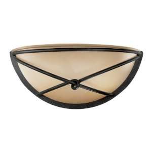   Bronze Wall Sconce with Rustic Scavo Glass 970 1 138