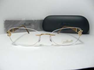 NEW RIMLESS SILHOUETTE LEATHER SIL 6704 6052 EYEGLASSES  