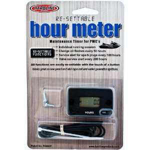  Hardline Products HR 8070 Re Settable Black Hour Meter for 
