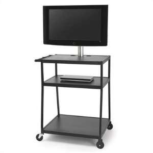   Shelf Flat Panel Cart with 3 Electrical Outlets for 42   52 Screens