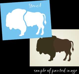 New Lg. Stencil #676~ XL Buffalo or Bison shape   paint your own 