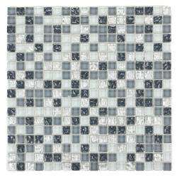 Silver Grey and Blue Sand Mosaic Tiles B 217 (Case of 11)   