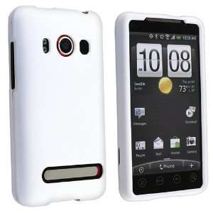  New White Rubber Hard Case Cover for HTC Evo 4G Cell 
