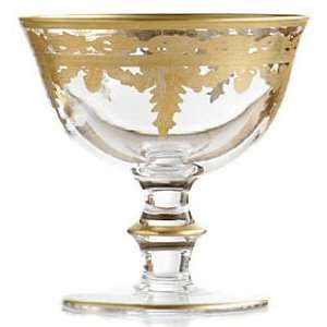  Vetro Gold Set Of Four Compote Bowls