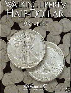 2694 H.E. Harris coin folder Walking Liberty Half $  