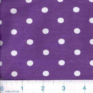  58 Wide Cotton/Lycra Jersey Knit Grape Polka Dot Fabric 