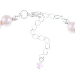 Crystale Pink Faux Pearl 26 inch Necklace  