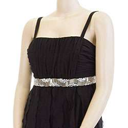   Lin Ignite Evenings Empire waist Black Plus Size Dress  