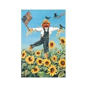  Americana Scarecrow Decorative Flag 28 x 40 Patio, Lawn 