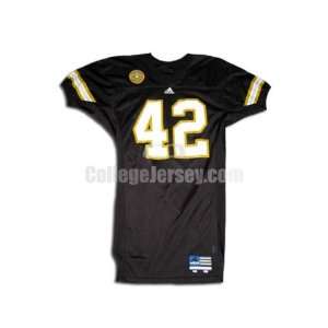  Black No. 42 Game Used Army Adidas Football Jersey Sports 
