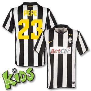 10 11 Juventus Home Jersey + Pepe 23 (Fan Style)   Boys  
