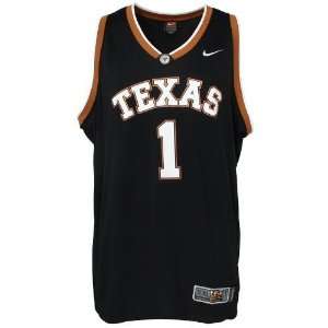  Nike Texas Longhorns #1 Black Replica Basketball Jersey 