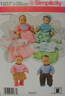   15 BITTY BABY Twins DOLL CLOTHES PATTERN Boy Girl 039363519379  