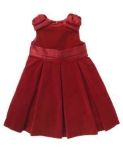 Gymboree $49 Classic Holiday Baby Christmas Red Velveteen Bow Fancy 
