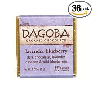 Dagoba Lavender 59% Squares, 0.3200 ounces (Pack of 36)  
