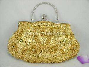 Imaginative Sunflower Gold Sequined Beaded Purse TOTE  