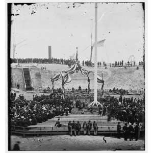 War Reprint Charleston, South Carolina. Flag raising ceremony at Fort 