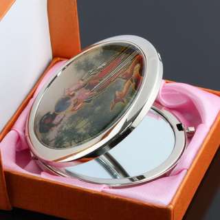 Silvery Cosmetic​ Compact Pocket Handbag Make Up Mini Mirror Round 