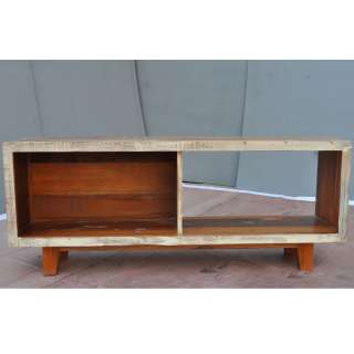   Wood Distressed Retro TV Stand Media Entertainment Center NEW  