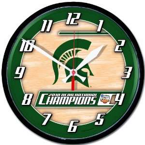  NCAA Michigan State Final Four Champs Round Clock Sports 