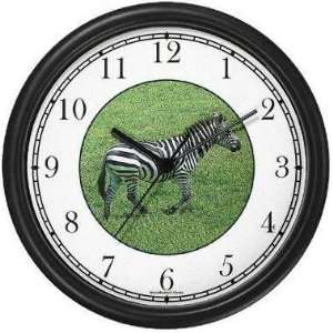  Zebra (JP6) Wall Clock by WatchBuddy Timepieces (White 