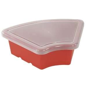 Early Childhood Resources 20Pk Fan Trays with Lids   Red  