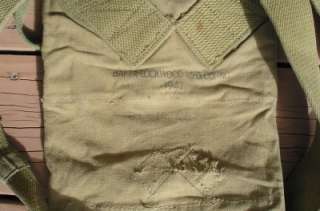 1942 US Army WWII Baker Lockwood KNAPSACK Backpack + Belt  