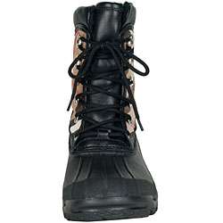 Burberry Check Lace up Weather Boots  