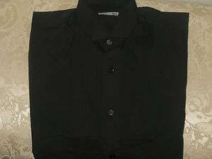 Black 1/8 Wing Collar Tuxedo Dress Shirt S3 S5 M5 M7 L5 L7 XL7 