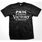 Pain Is Temporary Victory Is Forever Funny Gym BodyBuilder Party Mens 