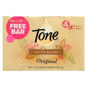   Tone Original Bar Soap   Cocoa Butter, 4 Pack
