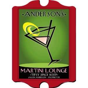  Vintage Personalized Cosmo Martini Lounge Sign