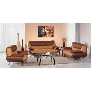  7040 Modern light brown/dark brown living room furniture 